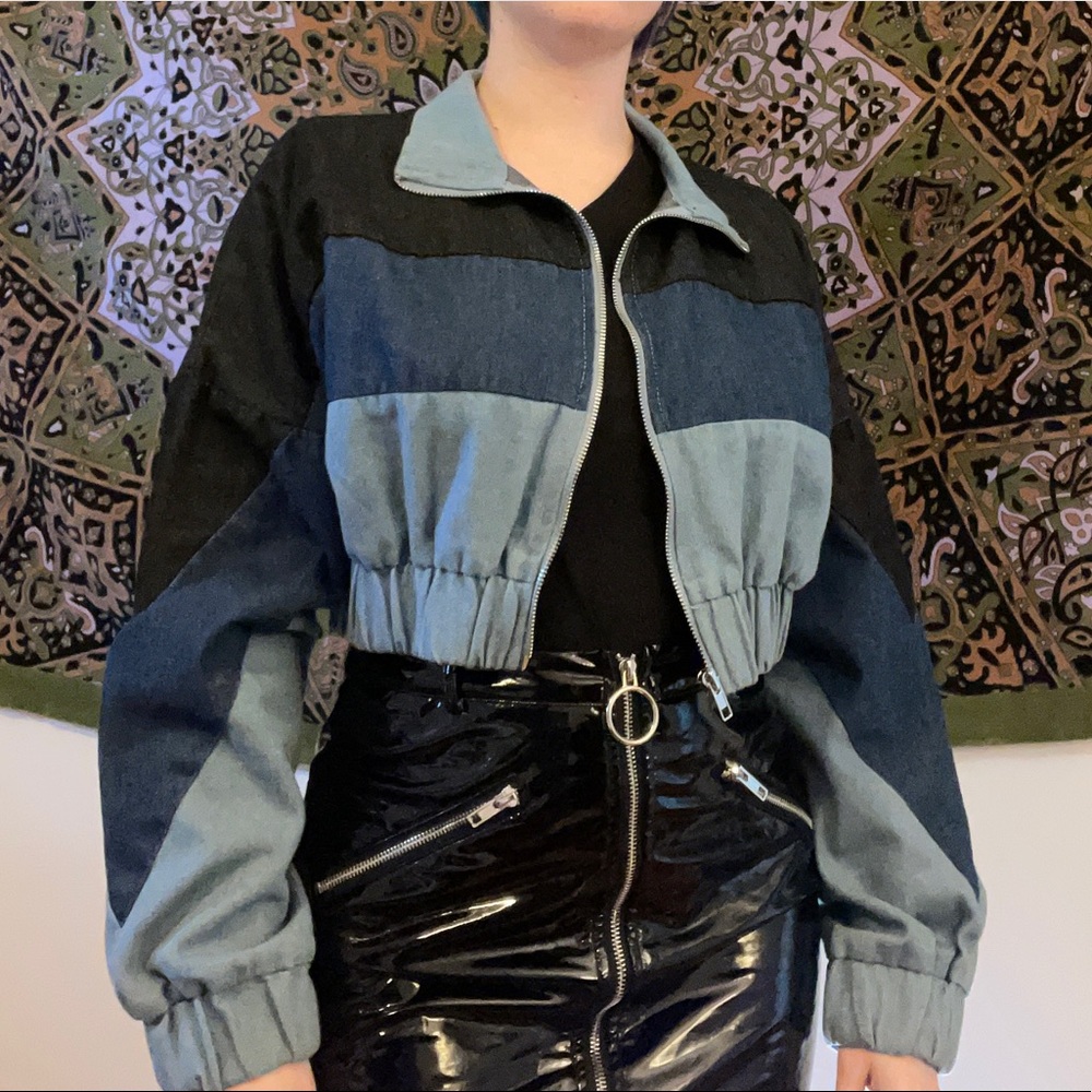 Color-block Jean Jacket